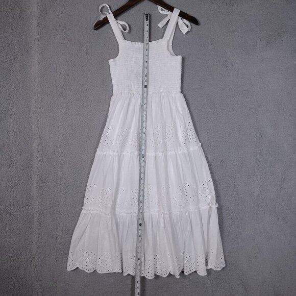 NWT 🤍Andrew Marc New York Dress Women's Medium White Eyelet Tie-Shoulder - Picture 9 of 15